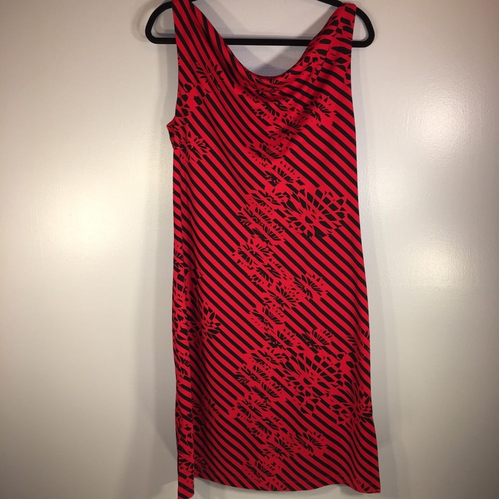 Express Striped Floral Print Shift Dress Sz 11/12